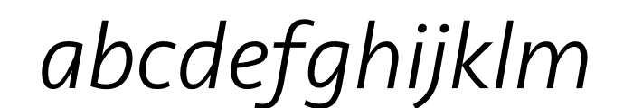 Seravek Light Italic Font LOWERCASE