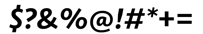 Seravek Medium Italic Font OTHER CHARS