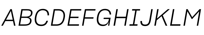 Sharp Grotesk Light Italic 20 Font UPPERCASE