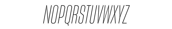 Sharp Grotesk Thin Italic 10 Font UPPERCASE