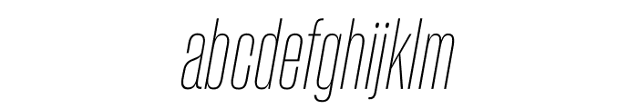 Sharp Grotesk Thin Italic 10 Font LOWERCASE