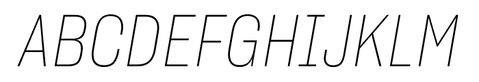 Sharp Grotesk Thin Italic 15 Font UPPERCASE