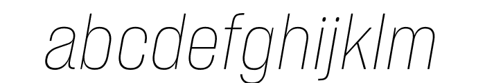 Sharp Grotesk Thin Italic 15 Font LOWERCASE