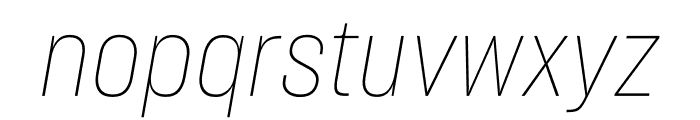 Sharp Grotesk Thin Italic 15 Font LOWERCASE