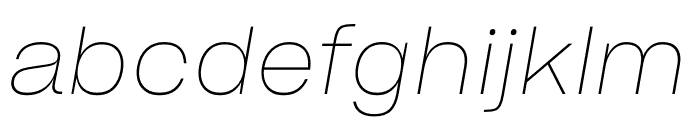 Sharp Grotesk Thin Italic 20 Font LOWERCASE