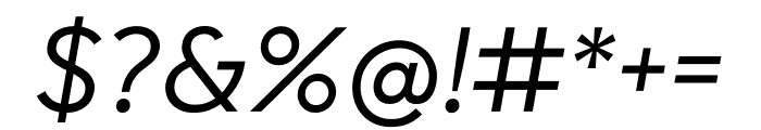 Sharp Sans Display No1 Medium Italic Font OTHER CHARS