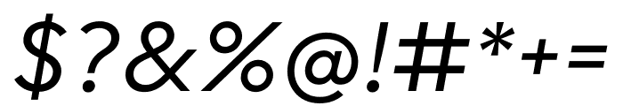 Sharp Sans Medium Italic Font OTHER CHARS