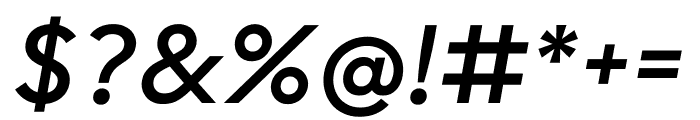 Sharp Sans Semibold Italic Font OTHER CHARS