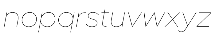 Sharp Sans Thin Italic Font LOWERCASE