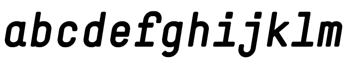 Simple Bold Oblique Font LOWERCASE