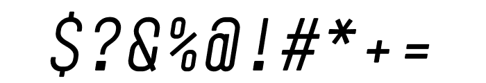 Simple Oblique Font OTHER CHARS