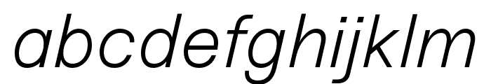 Sneak Light Italic Font LOWERCASE