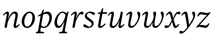 Sole Serif Small Italic Font LOWERCASE
