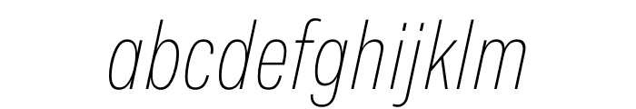 Spezia Condensed Light Italic Font LOWERCASE
