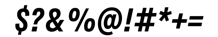 Spezia Condensed SemiBold Italic Font OTHER CHARS