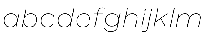 Spezia Extended Light Italic Font LOWERCASE