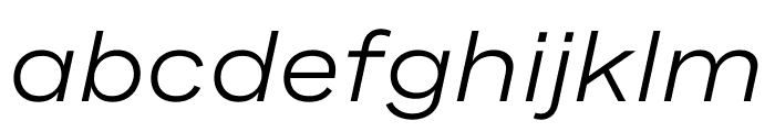 Spezia Extended Regular Italic Font LOWERCASE