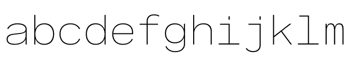 Spezia Mono Light Font LOWERCASE