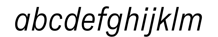 Spezia Narrow Regular Italic Font LOWERCASE