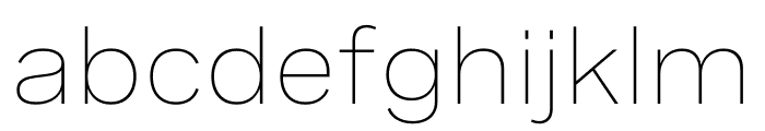 Spezia Wide Light Font LOWERCASE