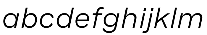 Spezia Wide Regular Italic Font LOWERCASE