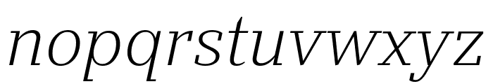 Stan Plus Light Italic Font LOWERCASE