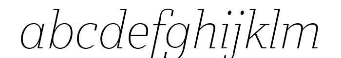 Stan Plus Thin Italic Font LOWERCASE
