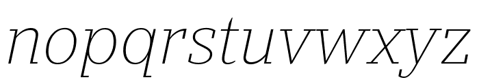 Stan Thin Italic Font LOWERCASE