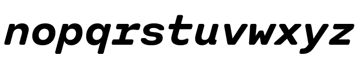 StndrdEORMono BoldItalic Font LOWERCASE