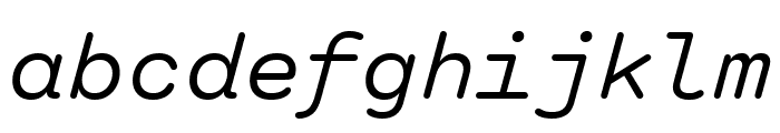 StndrdEORMono Italic Font LOWERCASE