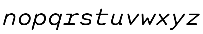 StndrdEORMono Italic Font LOWERCASE