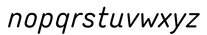 StndrdEORText Italic Font LOWERCASE