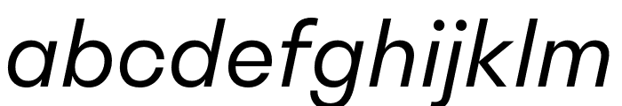 Stratos SemiLight Italic Font LOWERCASE
