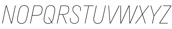 Stratos Thin Italic Font UPPERCASE