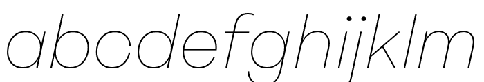 Stratos Thin Italic Font LOWERCASE