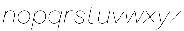 Stratos Thin Italic Font LOWERCASE