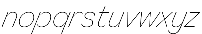 Sunset Gothic Hairline Italic Pro Font LOWERCASE