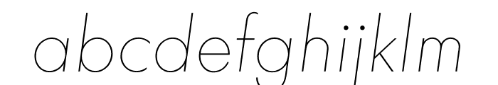 Supreme Thin Italic Font LOWERCASE