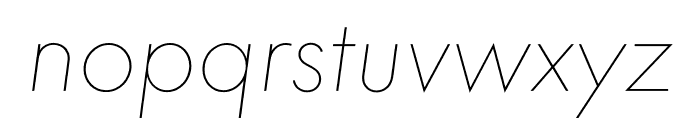 Supreme Thin Italic Font LOWERCASE