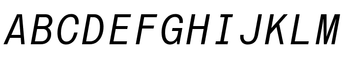 System85 Mono Italic Pro Font UPPERCASE