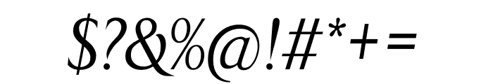 TFArrow Book Italic Font OTHER CHARS