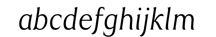 TFArrow Book Italic Font LOWERCASE