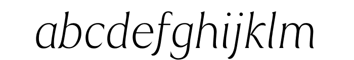 TFArrow Extralight Italic Font LOWERCASE
