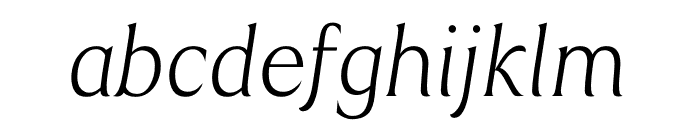 TFArrow Light Italic Font LOWERCASE