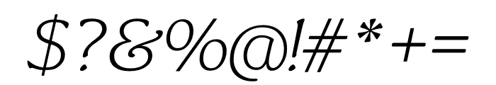 TFBryn Mawr Light Italic Font OTHER CHARS