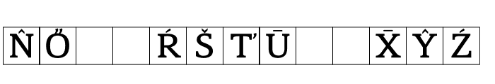 TFCrossword Solution Serif Font LOWERCASE
