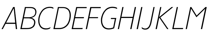 TFForever Extralight Italic Font UPPERCASE