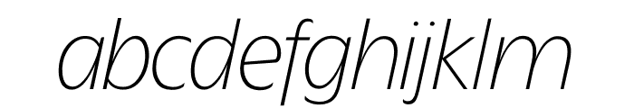 TFForever Two Extralight Italic Font LOWERCASE