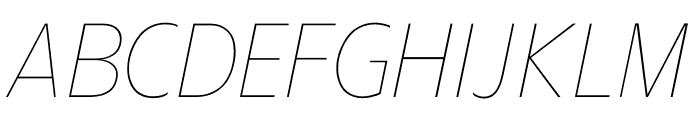 TFForever Two Thin Italic Font UPPERCASE