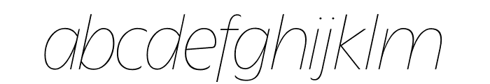 TFForever Two Thin Italic Font LOWERCASE